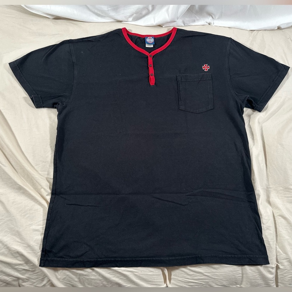 Independent Trucking Company American Made X-Large Black/Red Short Sleeve